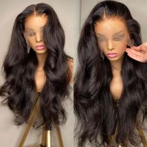 180 Body Wave 13x6 Hd parrucca frontale in pizzo capelli umani in pizzo Pre-pizzicato parrucca brasiliana Remy diritta onda con pizzo frontale HD