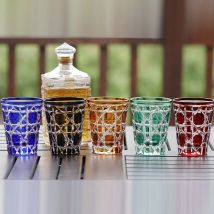 260 ml handgeschnittenes, um mehrfarbiges Glas zu klaren, Cocktail-Whisky-Becher, 9 oz Highball-Wasserglas für eiskalte Kaffeegetränke