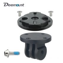 Deemount Fahrradrichtung umschaltbarer Computerständeradapter mit konkaver Garmin-Buchsensockel, optionale Gopro-Halterung mit Schnellverschluss