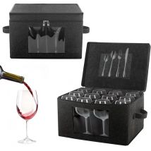 Aufbewahrungsbox für Weingläser, faltbare Aufbewahrungsbox für Weingläser, 12-Becher-Finishing-Box