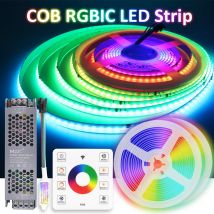 WS2811 COB RGBIC LED Strip DC24V 5M 10M 20M 30M RGB IC Cavallo Acqua corrente Che scorre Luci Nastro Diodo Nastro Decorazione della stanza Lampada