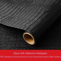 10M schwarzes Krokodilmuster selbstklebende Tapete Kleiderschrank Schrank Haus Renovierung Aufkleber PVC wasserdicht und feuchtigkeitsbeständig Aufkleber