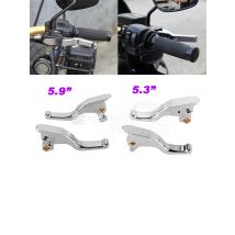 Chrome 3 Finger 5.9" 2Finger 5.3" CNC Brake Clutch Lever For Harley Softail 15-22 Low Rider Slim Street Bob Sport Glide Standard