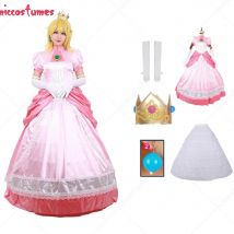 Mikro kostüme Erwachsenen Pfirsich Cosplay Kostüm Kleid Frauen Prinzessin Cosplay Kostüm rosa Kleid