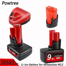 Batteria ricaricabile agli ioni di litio 12 V 3Ah 6Ah 9Ah per Milwaukee M12 XC 12 V utensili elettrici batteria agli ioni di litio batteria di ricambio