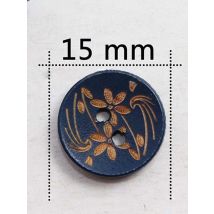 50PCs Wood Sewing Buttons Scrapbooking Two Holes Laser Technology Flower 15mm Dia. Costura Botones Decorate bottoni botoes