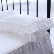 1 Piece Pure White Pillow Case Ruffles Lace Pillows Cover Handmade All-match Bedding Pillowcases Home Decor Textile Pillow Sham