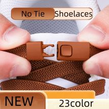 Lacci per scarpe senza cravatta Inserto con chiusura a pressione Lacci fissi da 8 mm senza lacci Lacci elastici Sneaker Lacci piatti per adulti per scarpe