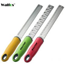 WALFOS Edelstahl Zitrone Zester Käse und Gewürz Reibe Bonus Pinsel Muskatnuss Gewürze-Sharp mit Nicht-Slip Griff