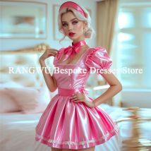 Pink Short Evening Dresses A line Short Sleeves Pleated Mini Short Maid Cocktail Dress Graduation Prom Party Gown Customized