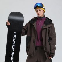 GSOU SNOW Women Ski Jacket Men Snowboard Clothing Windproof Waterproof Breathable for Unisex Outdoor Sport Wear New