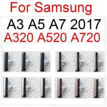 3pcs For Samsung Galaxy A3 A5 A7 2017 A320 A520 A720 Phone Housing Frame Volume Power Button Side Key Replacement Parts