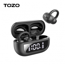 TOZO Open Earing Open Ear Earphone Ear Clip Wireless Headset Bluetooth TWS Earbuds in Mic with Earhooks for Running Sport
