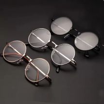 1pc Mens Womens Round Metal Reading Glasses Spring Hinge Eyeglasses Retro Presbyopic Glasses Metal Frame Optical Unisex Glasses