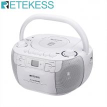 Retekess TR621 AM/FM Radio Kassetten-Player mit CD-Player, Aufnahmefunktion, unterstützt USB/TF-Karte + Fernbedienung