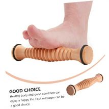 Fußmassagerolle aus natürlichem Holz für Reflexzonenmassage und Muskelentspannung, tragbarer Fußrollenstab für Plantarfaszien
