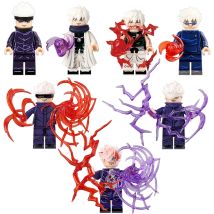Domestic FD607 Jujutsu Kaisen Five-Element Effect Cartoon Anime Building Blocks Toy Third-Party Customizable  Figure