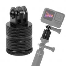 Aluminium 1/4 Zoll 20 Kamerahalterung, 360-Grad-Drehung, Stativhalterungsadapter, kompatibel mit GoPro Hero 13/12 Black, Hero 11/10/9