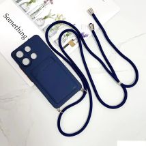 Custodia con cinturino Candy per Samsung Galaxy S25 Ultra S24 FE S23 Plus A56 A26 A16 A06 A36 A55 Cordino a tracolla Cavo di carta Cover in silicone