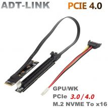 ADT-Link M.2 NVMe a PCI-E 4.0x16 Extender Gen 4/3 Riser Adattatore Jumper Cavo Mining GTX RTX Scheda Video Grafica NVIDIA AMD GPU