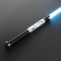 DamienSaber Crystal Lightsaber Sensitive Smooth Swing Metal Hilt Heavy Dueling Light Saber Bluetooth with 34 Sound Fonts