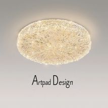 Minimalistyczna żywiczna lampa sufitowa złota luksusowa LED do sypialni salonu dekoracja 40cm 50cm 60cm okrągła lampa sufitowa