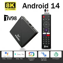 TV98 ATV PRO TV Box Android 2GB 16GB BT 5.0 Smart IPTV BOX Allwinner H313 Quad Core Android 14 WiFi 4G 5G Sprachfernbedienung Top-Box