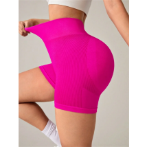 Yogahosen für Damen, schmale Passform und Hüftlifting, nahtlos gestrickte Sport- und Fitness-Shorts, enge Hosen, pfirsichfarbener Hüft-Yoga mit hoher Taille