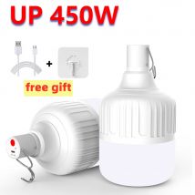 1-8 sztuk przenośne oświetlenie kempingowe na zewnątrz lampa USB z możliwością ładowania LED awaryjna żarówka hak namioty dużej mocy latarnia lampki nocne żarówka