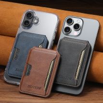 Suteni Handy Brieftasche Stand Storng Magnet Karten tasche Flip Pocket Karte Luxus Pu Ledertasche Brieftasche