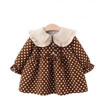Autumn Newborn Baby Girls Clothes Toddler Dot Princess Dress for Girl 1 year Birthday Christmas Dresses Infant Baby Clothing