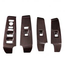 Carbon Fiber Window Lift Button Panel Cover For 11th Gen Civic Hatchback FE Type R FL5 Door Lock Switch Cover Door Armrest Cover