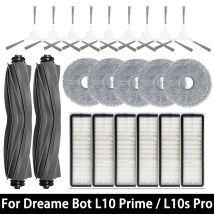 Accessori per Dreame Bot L10s Pro, L10 Prime, L10 Pro: Spazzola Principale, Spazzola Laterale, Filtro HEPA, Panno per la Pulizia, Ricambi per Robot