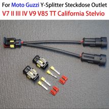 For Moto Guzzi Y-Splitter Steckdose Outlet V7 II III IV V9 V85 TT California Stelvio