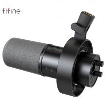 Mikrofon dynamiczny FIFINE USB/XLR z mocowaniem amortyzującym, wyciszeniem dotykowym, gniazdem