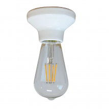 Keramik-Deckenlampenfassung E27 Portalamparas Porzellan-Schraublampenfassung