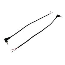 2 Stück 3,5 mm 1/8 Zoll Mono TS 2-poliger Stecker auf blanken Draht-Audiokabel 90 Grad rechtwinkliges offenes Ende für die Reparatur von Audiogeräten