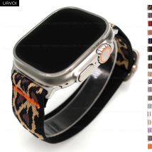 URVOI elastisches Nylonband für Apple Watch Ultra 2/1-Serie 10/9/8/7/6/5/SE, bequemes, langlebiges Armband, mechanische Schnalle, 46 49 mm