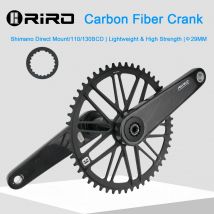 RIRO Carbon Fiber Crank Road Bike 29MM 11/12 Speed 46/48/50/52/54T MS Direct Mount 110/130BCD  Bicycle Crankset 1x Chainring