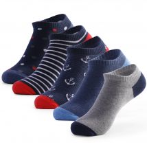 5 Paar niedrig geschnittene Herren socken einfarbige Streifen atmungsaktive Baumwoll socken Sport kurze Socken Frauen Männer lustige Söckchen