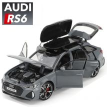 1/32 Audi RS6 Model samochodu zabawkowego z dźwiękiem i światłem Otwarte drzwi Odlew ze stopu Model pojazdu Kolekcja zabawek dla chłopca Dorosły Prezent festiwalowy