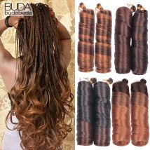 Französische Locken Flechten Haarverlängerungen Kunsthaar Lose Welle Spiral Curl Zöpfe Hochtemperatur Ombre Vorgedehntes Haar