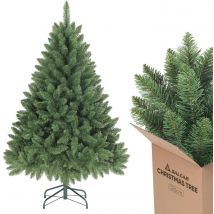SALCAR Árbol de Navidad artificial de 120 cm, abeto realista con 290 puntas, abeto verde Nordmann con sistema de plegado