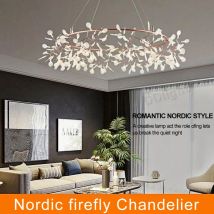 Nordic wiszący żyrandol do salonu nowoczesna kuchnia Firefly Led lampa wisząca sufitowa oddział okrągły luksusowy żyrandol