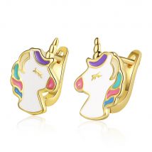 New Arrival Elegant Lovely Horse Animal 925 Silver Needle Female Stud Earrings Anti Allergy Christmas Gifts Girlfriend Party