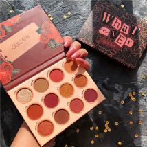GUCAMI Marke Schimmer Matte Lidschatten Make-Up Palette 12 Farben Süße Sprechen Nude Glow Pigment Lidschatten Lang Anhaltende Kosmetische Set