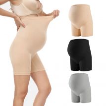 3 Teile/paket Frau Schwangere Sicherheit Shorts Nahtlose Anti Scheuern Unter Hosen Bauch Unterstützung Mutterschaft Höschen Hohe Taille Unterwäsche