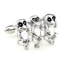 Novelty Cufflinks  Black Color Animal Monkey Design Copper Material Men Cufflinks whoelsale&retail