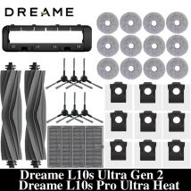 Akcesoria zamienne do odkurzacza Dreame L10s Ultra Gen2 / L10s Pro Ultra Heat: szczotka główna, szczotka boczna, filtr HEPA, mop, worek na kurz