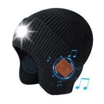 Winter LED Bluetooth Kopfhörer Hut Im Freien Warme Stereo Musik Headset Freisprechen Anruf Wiederaufladbare Kopfhörer Waschbar Kappe Geschenke
